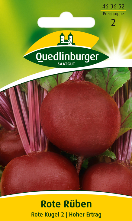 Chrestensen Rote Bete Saatgut 'Rote Kugel 2' – Für Sommer- & Herbsternte, Ca. 100 Pflanzen